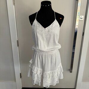 Karina Grimaldi White Lucia Embellished Mini Dress